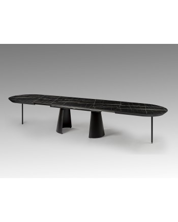 CAPRI -MESA COMEDOR- T MARMOL NEGRO